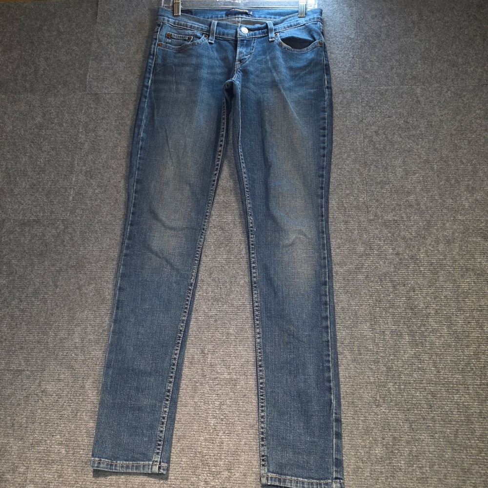 Levi's 524 Too Superlow Jeans Womens 5M Blue Excellent Low Rise Slim Straight